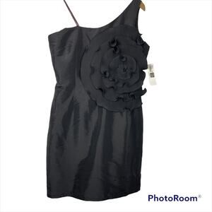 Laundry by Design | Black Floral One Shoulder Dress 10